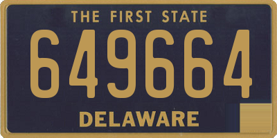 DE license plate 649664