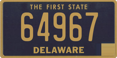 DE license plate 64967