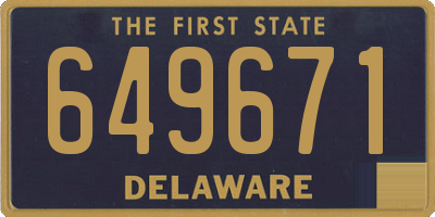 DE license plate 649671