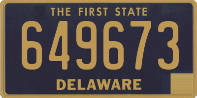 DE license plate 649673