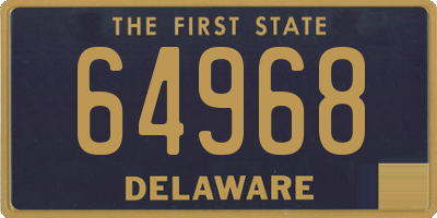DE license plate 64968