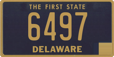 DE license plate 6497