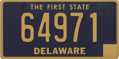DE license plate 64971