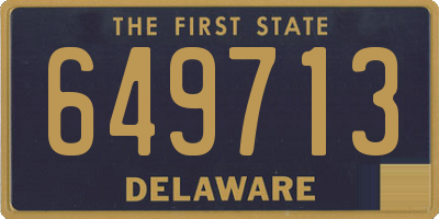 DE license plate 649713