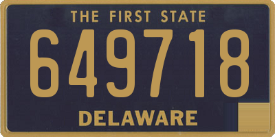 DE license plate 649718