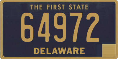 DE license plate 64972