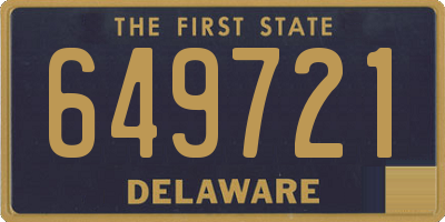 DE license plate 649721