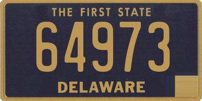 DE license plate 64973