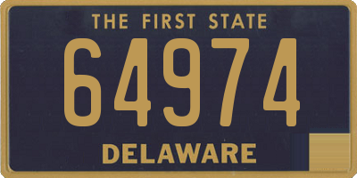 DE license plate 64974