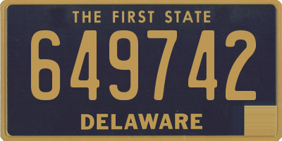 DE license plate 649742