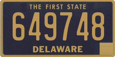DE license plate 649748