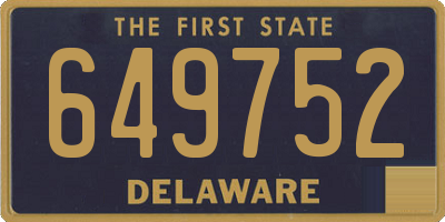 DE license plate 649752
