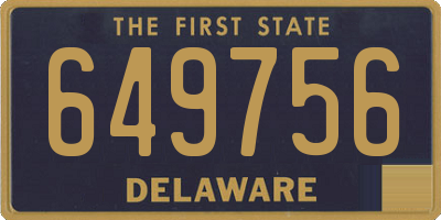 DE license plate 649756