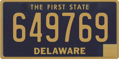 DE license plate 649769