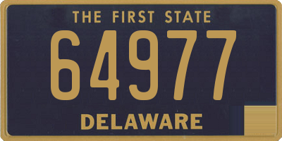 DE license plate 64977