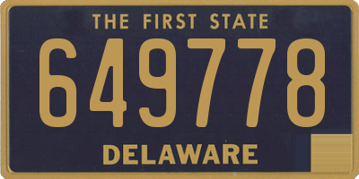 DE license plate 649778