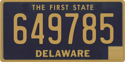 DE license plate 649785