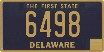 DE license plate 6498