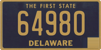 DE license plate 64980