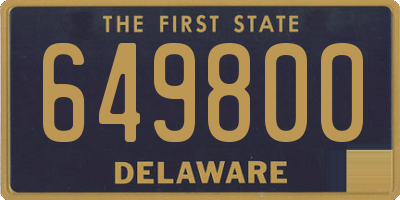 DE license plate 649800