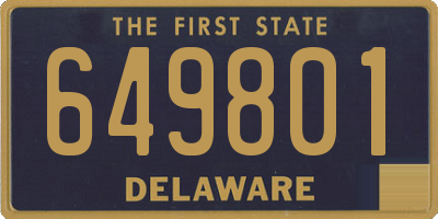 DE license plate 649801