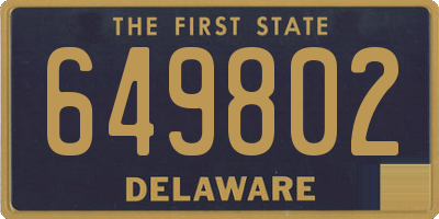 DE license plate 649802