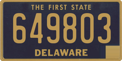 DE license plate 649803