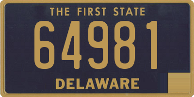 DE license plate 64981