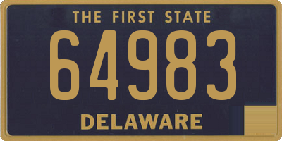 DE license plate 64983