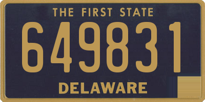 DE license plate 649831