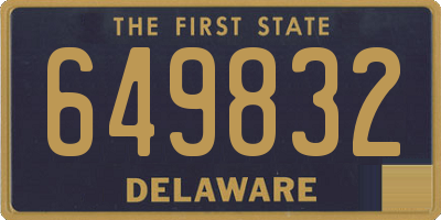 DE license plate 649832
