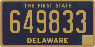 DE license plate 649833
