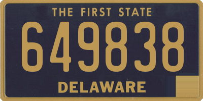 DE license plate 649838