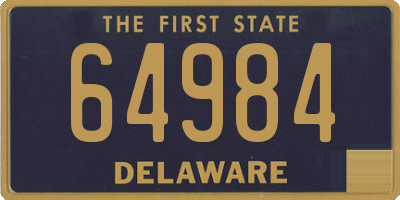 DE license plate 64984