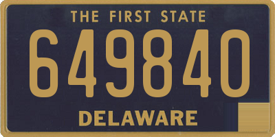 DE license plate 649840