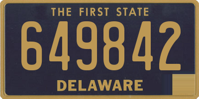 DE license plate 649842