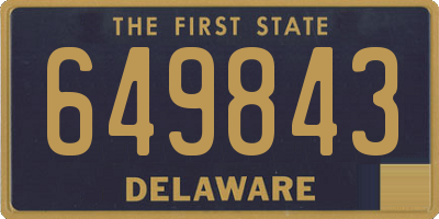 DE license plate 649843
