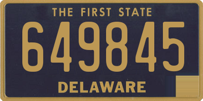 DE license plate 649845