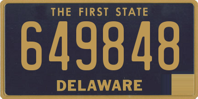 DE license plate 649848