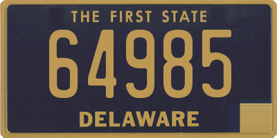 DE license plate 64985