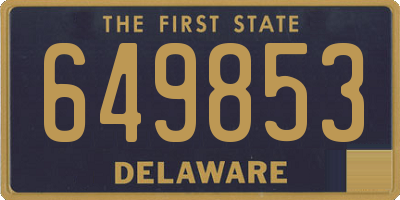 DE license plate 649853