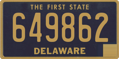 DE license plate 649862