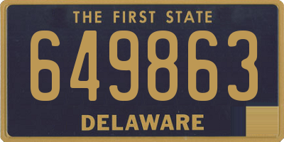DE license plate 649863