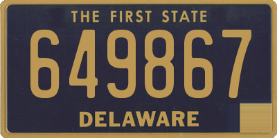 DE license plate 649867
