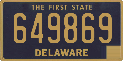 DE license plate 649869