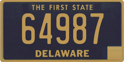 DE license plate 64987