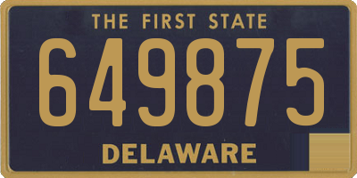 DE license plate 649875