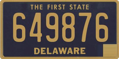 DE license plate 649876