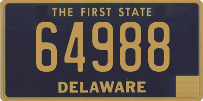 DE license plate 64988