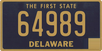 DE license plate 64989